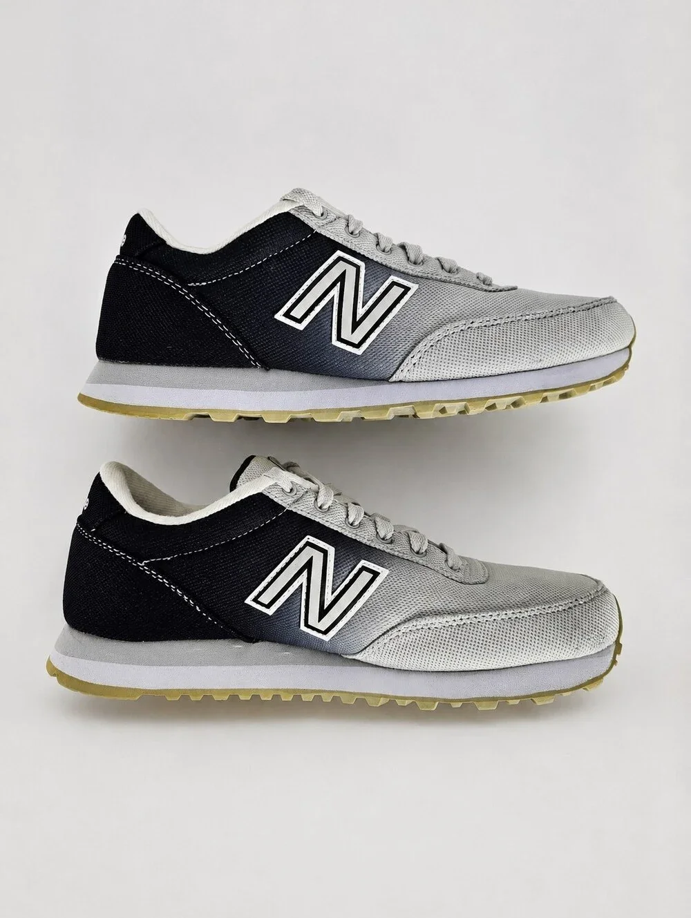 New Balance 501 Gray Black Low Top Sneakers Womens 9 Casual Running Athletic